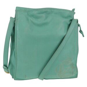 Authentic LOEWE Anagram Shoulder Bag Leather Peppermint